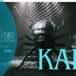 Grafika inspirowana książką "Kary" Franza Kafki.