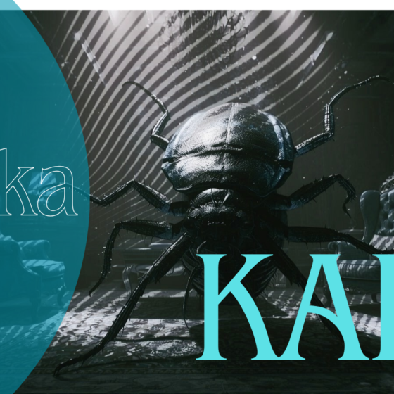 Grafika inspirowana książką "Kary" Franza Kafki.